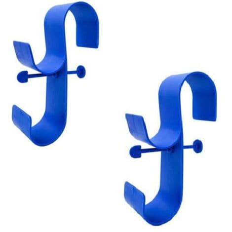 Adjustable 2-Hook Pool Pole Hanger for Above Ground Pool Accessories, Skimmer Holder and Maintenance Cleaning Tools