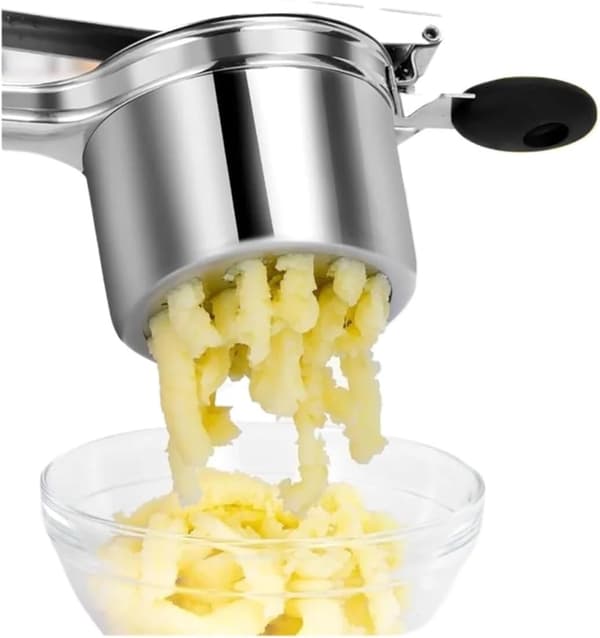Durable Stainless Steel Potato Masher, Replaceable Potato Mashing Plate, Kitchen Equipment for Fruit Puree and Juice.