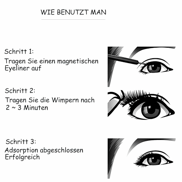 Magnetisk Skönhet: Enkel Applicering, Applikator Ingår, Inget Lim Eller Eyeliner Krävs, Återanvändbara Magnetiska Ögonfransar, Naturligt Utseende För Alla Ögon