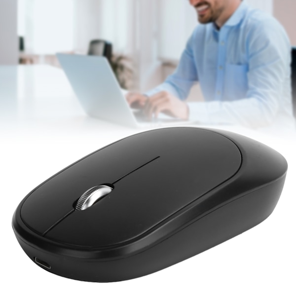 Trådlös Mus DPI Justerbar Laddningsbar Optisk Dator Extern Enhet med USB-Mottagare Svart