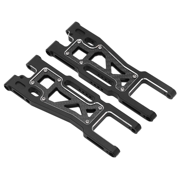 2 st RC Bakre Svingarm Aluminiumlegering Kolfiber Hög Hållfasthet RC Bil Bakre Fjädringsarm för Traxxas Sledge 1/8 Svart