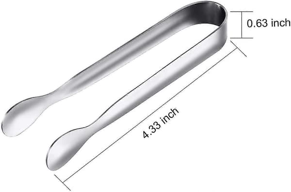 12 Sukkerklyper Isklyper Mini Serveringsklyper i Rustfritt Stål (sølv, 10,9 cm)-MXBC [DB] Rose gold