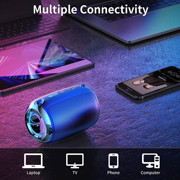 Smart AI Ljud Bluetooth Subwoofer Stor Volym Högtalare Kort Trådlös Gåva Liten Stålkanon Högtalare