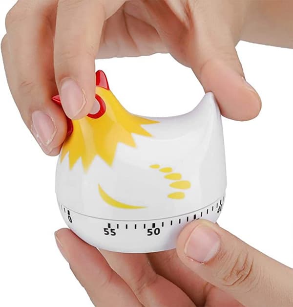 Kitchen Timer, Oven Timer, Kitchen Timer, Boiled Egg Timer, Egg Timer for Kitchen for Cooking for Home Baking (White)