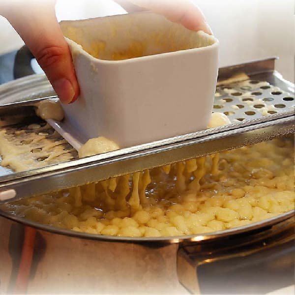 Spaetzle-sett i rustfritt stål komplett dumplingmaskin kjøkkennuddelmaskin [TT]