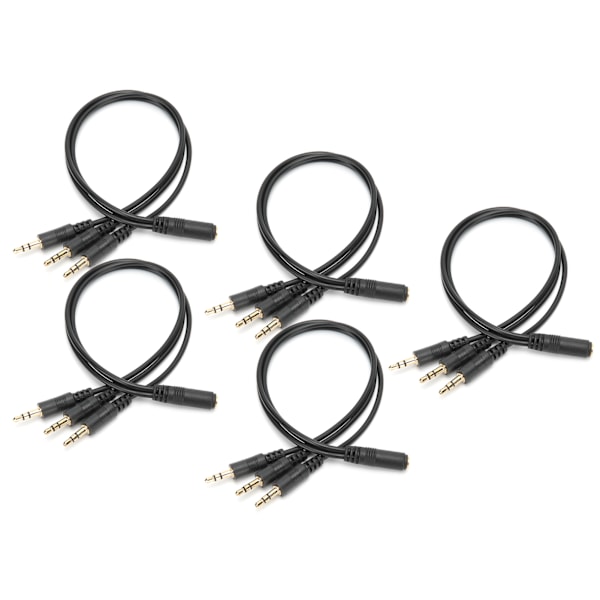 5 st 3,5 mm En Hona till Tre Hane Adapterkabel Linje Tråd Tillbehör Plug and Use