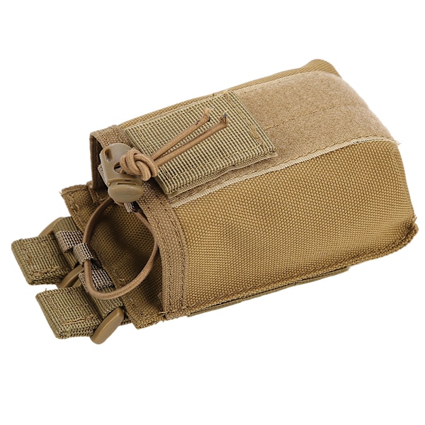 Nylon Lett Militær Vannflaske Intercom Oppbevaringspose Veske for Molle System (Khaki)