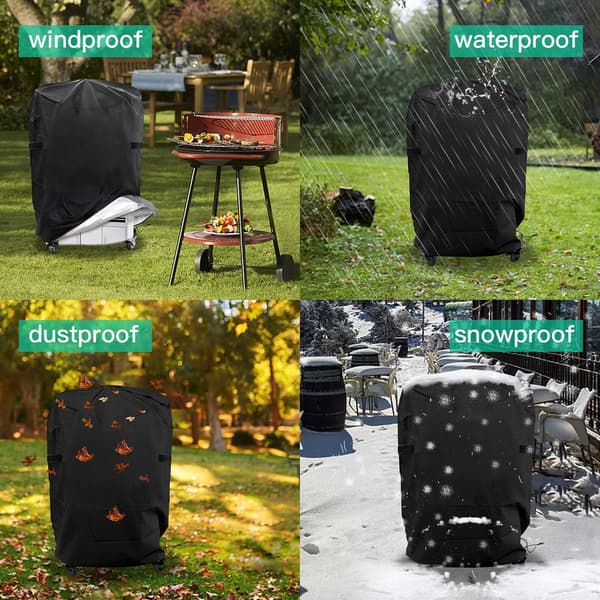 Grill Cover for BBQ 77 x 90 cm Waterproof Gas Grill Protector with Drawstring