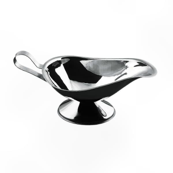 10oz sausbåt i rustfritt stål med håndtak for krydder og servering av retter Argent