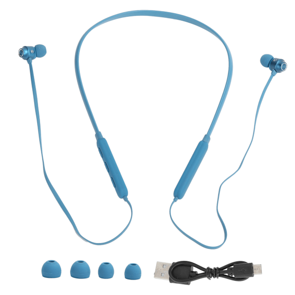 Trådlöst Headset Bluetooth 5.1 Magnetisk Nackhängande Sport Hörlur IPX4 Vattentät