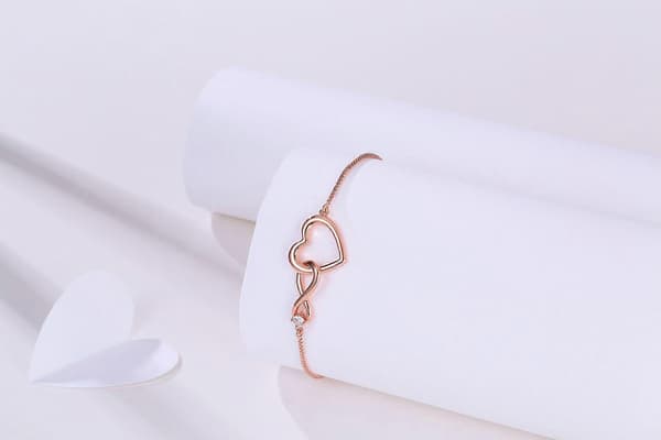 Rosegull Slider Armbånd, Sterling Sølv S925, Justerbart, Perfekt Gave Til Kvinner