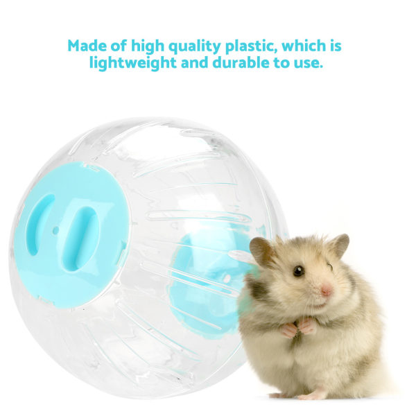 18,5 cm Ny mote plast liten hamster Gerbil kjæledyr løper jogging treningsball leketøy (blå)