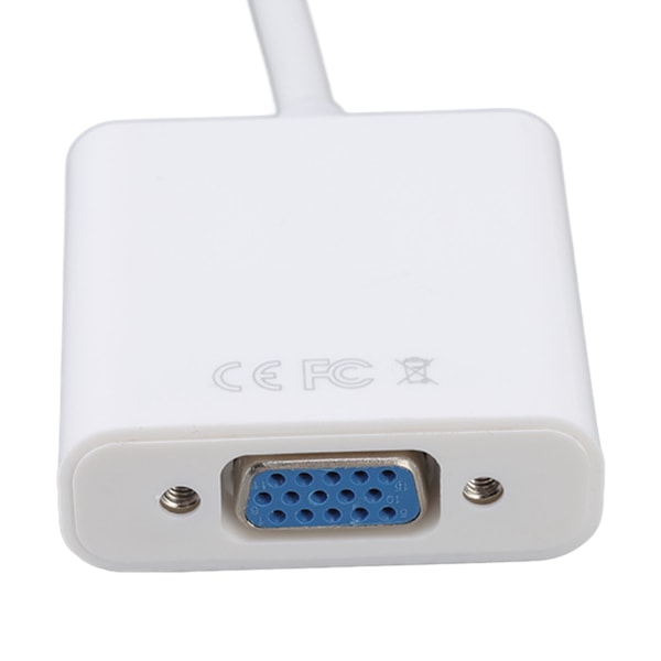 HD Multimedia Interface till VGA Adapter ABS 1080P/1.4 Utgång Plug and Play HD Multimedia Interface till VGA Konverter Vit