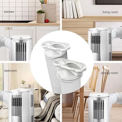 Vindueskit til Aircondition - Justerbart PVC-panel 43cm - Universaladapter til Bærbar Aircondition - 4 Dele