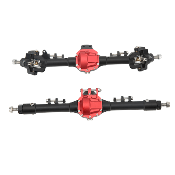 Metall RC Främre och Bakre Axelset Stor Styrning Integrerad RC Bilaxel för Axial SCX10 II 90046 90047 D90 D110 1/10 RC Crawler Bil Svart Röd