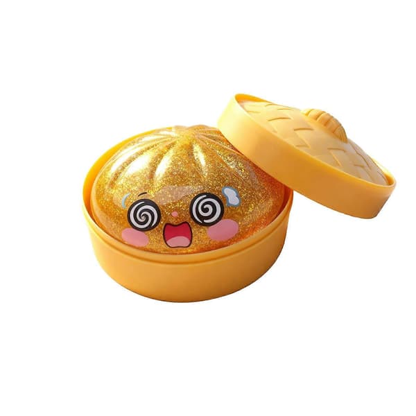 Dumpling Squishy, Dumpling Squishy Mystery, 4 tommer Jumbo Dumpling Stressbold, Blød Klemme Dekompression Dej Til Voksne guld