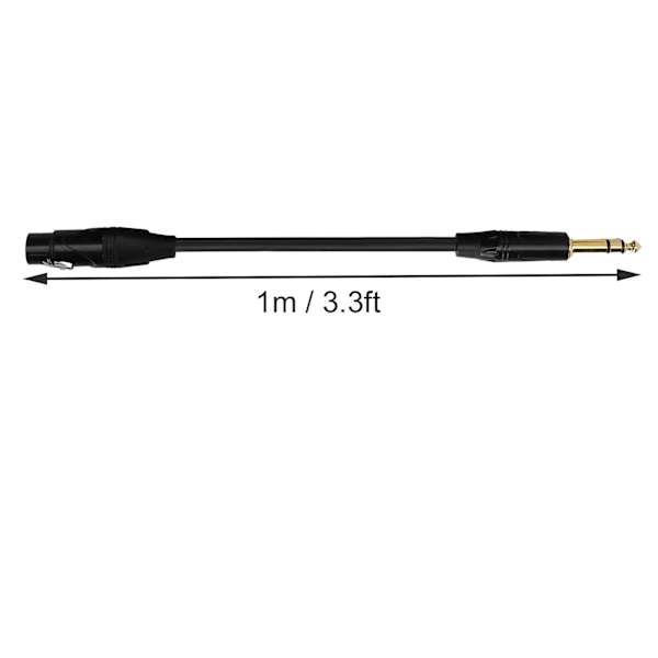 JORINDO XLR-hunn til 1/4in 6,35mm Jack Balansert Signal Interconnect-kabel Mikrofonledning JD6001‑1m / 3,3ft