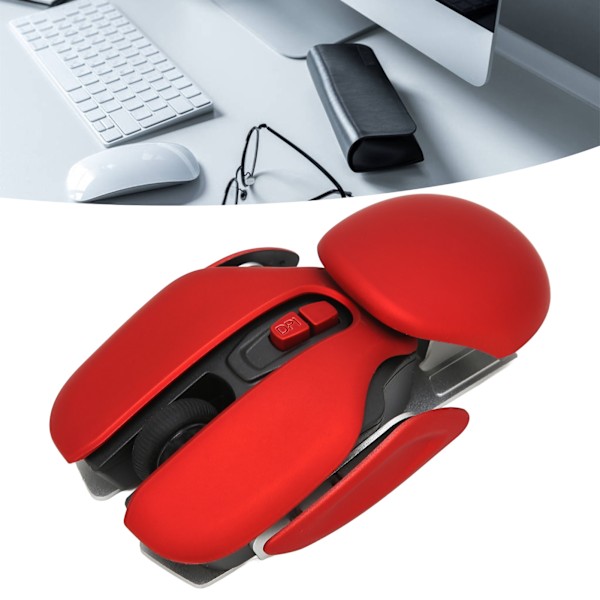 Ergonomisk trådlös mus Inbyggt batteri Justerbar DPI Elektropläteringsprocess Integrerad design Gamingmus Röd