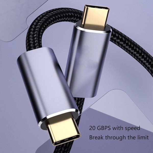 Typ C Förlängningskabel USB3.2 100W 20Gbps 8k 60hz Hane till Hane Typ C Adapter för Kontor Studier 150cm