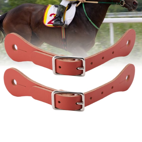 1 pari ratsastustarvikkeita käsintehty aitoa nahkaa hevosurheilun kannushihna (ruskea)