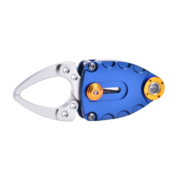 Mini Metall Fisk Läppgrepp Grippare Kroppsklämma Fiske Gripverktyg Tillbehör (Blå)