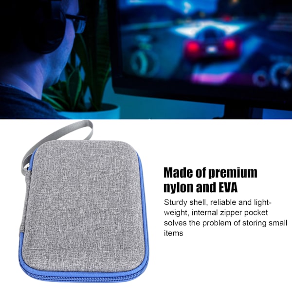 Hårt fodral för GiiKER Super Blocks Nylon EVA Mönsterpassande Pusselspel Block Organizer Skyddande Förvaringshållare med Nätficka Grå