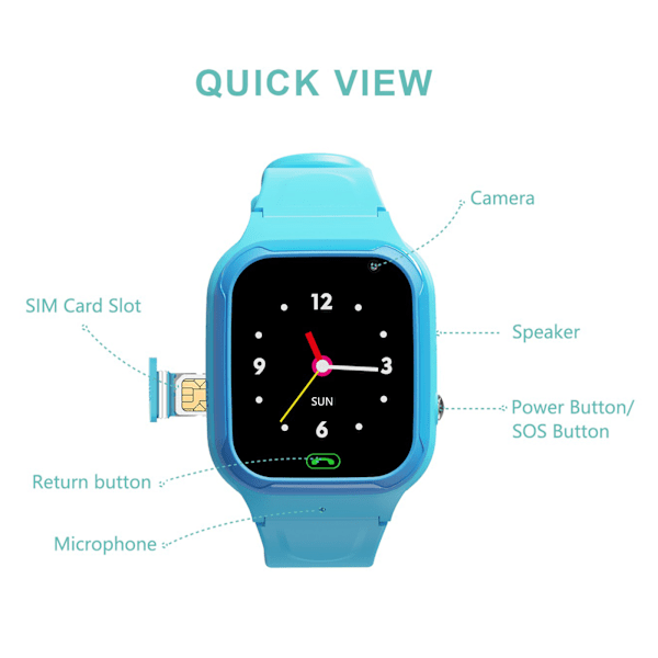 Smartwatch Barn Full Netcom med Betalning Telefon Video