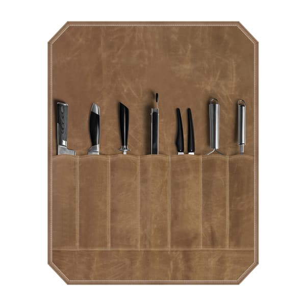Canvas Knife Roll Bag - Knife Storage Khaki Khaki 212