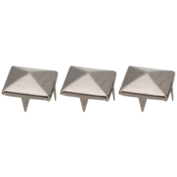 100 st fyrkantiga pyramidpunknitar 4 klor metallnitar för armband kläder skor handväska svart 10 mm