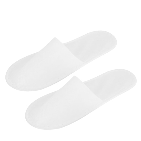 50Pairs White 4mm Non Woven Disposable Non-Slip Slippers for Home Hotel Travel Trip 27x10.5cm