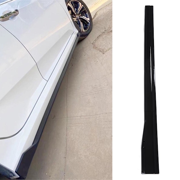 Bakre sideskjørt 78,7 tommer i blank sort sideskjørtforlengelse rockerpanel spoiler leppe rocker splitter for universell bil