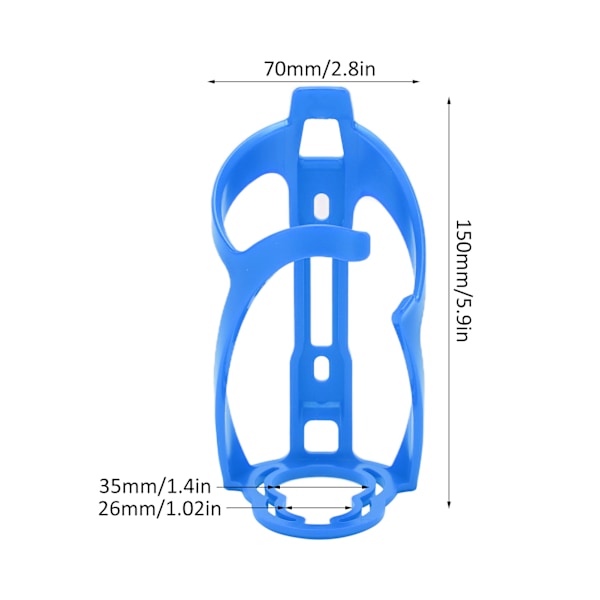 MTB Veisykling Vannflaskeholder Plast Vannflaskebur Stativ Koppholder Sykkeldeler Blå