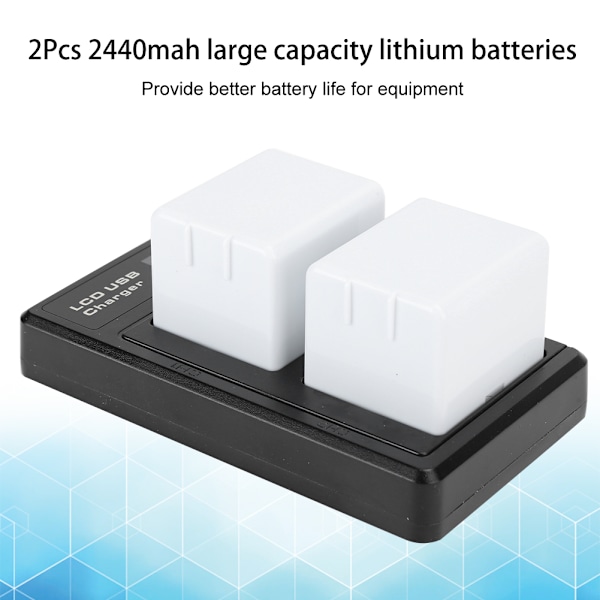 A‑1 Batteri med LCD Dubbla Fack Laddare för Arlo Pro/Pro 2 VMA4400 2440mAh