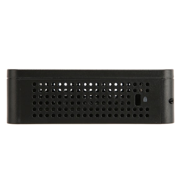 Fläktlös Mini PC 4GB RAM 64GB SSD 4K Utgång HD VGA Utgång Gigabit USB3.0 Mini Dator för Win10 Display Kontor (EU-kontakt 100‑240V)