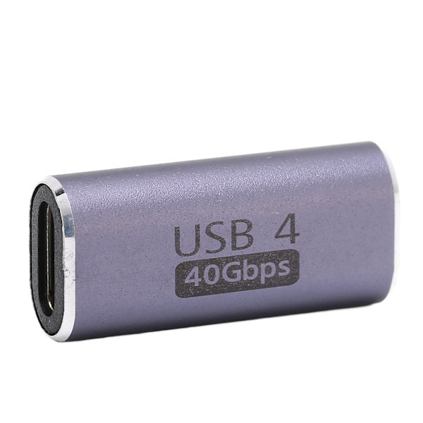 Typ C Hona till Hona Adapter Aluminiumlegering 40Gbps 100W Kopplare Förlängare för Surfplatta Mobiltelefon