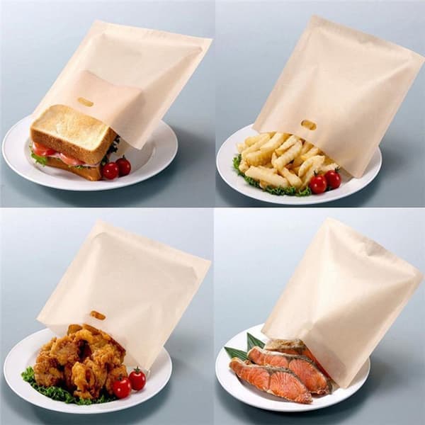 10-pak - Toastpose - Grill sandwich i brødristeren Brown brown