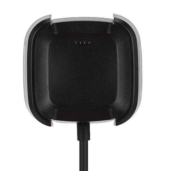 Mini Portabel Klockladdningsbas Klockladdare för Fitbit Versa Klocka Svart för Resor
