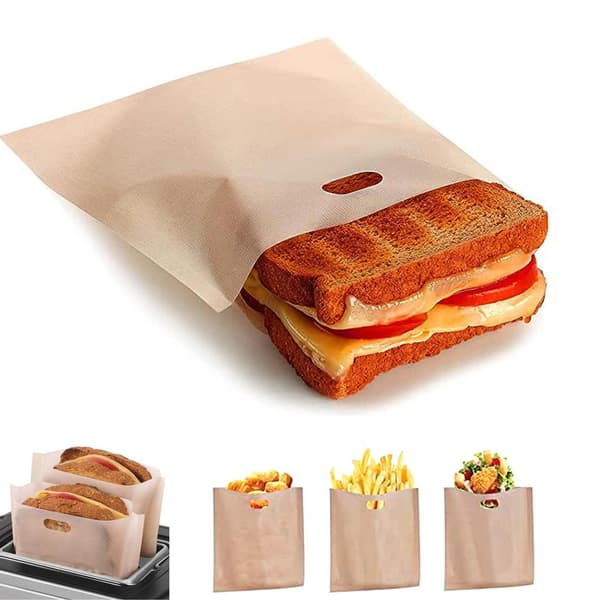 10-pak - Toastpose - Grill sandwich i brødristeren Brown brown