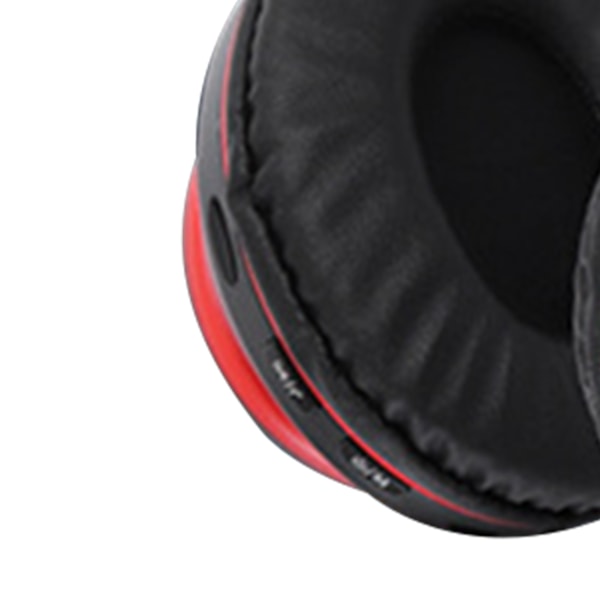 Bluetooth-headset med RGB-ljus, djup bas, brusreducering, bekvämt, vattentätt, hopfällbart trådlöst gamingheadset, svart röd
