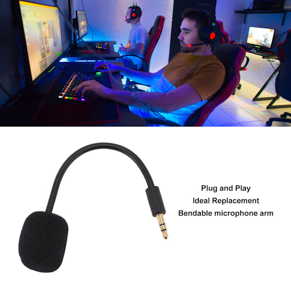 Gaming Headset Mikrofon Professionell Plug and Play 3.5mm Jack Ersättningsmikrofon för Razer Barracuda X