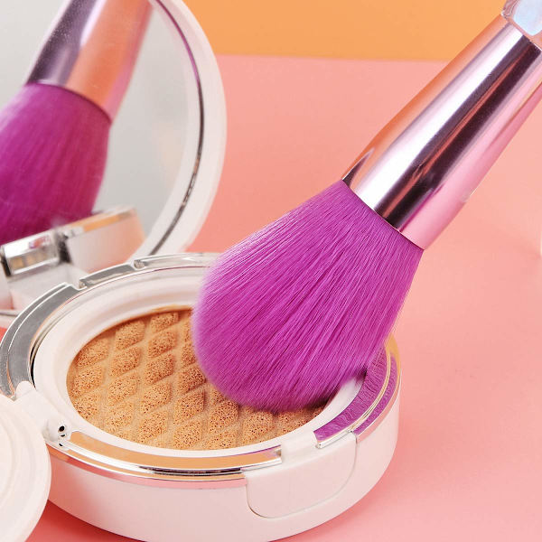 Meikkisiveltimet 10 kpl Crystal Handle Set, Premium Synteettiset Harjakset Kosmeettinen sivellin Powder Foundation Blush Concealer Blending Purple