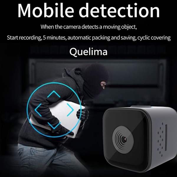 Mini Vattentät Kamera HD 1080P Infraröd Mörkerseende Multifunktionell Mini Actionkamera DV-kamera för Utomhussporter