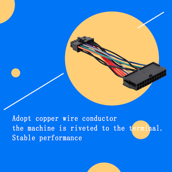 24-pin till 14-pin strömförsörjnings ATX-adapterkabel för IBM Lenovo Q77/B75/A75/Q75 moderkort