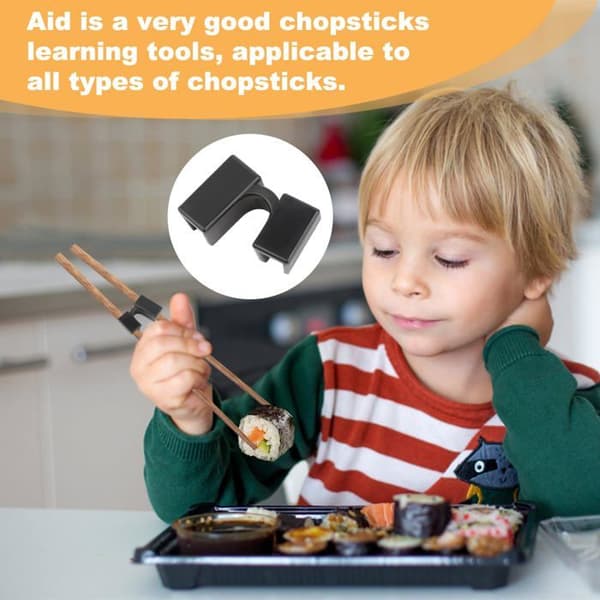 Chopstick Eating Aids, 10 Reusable Chopstick Helpers, Auxiliary Tool for Beginners and Adults