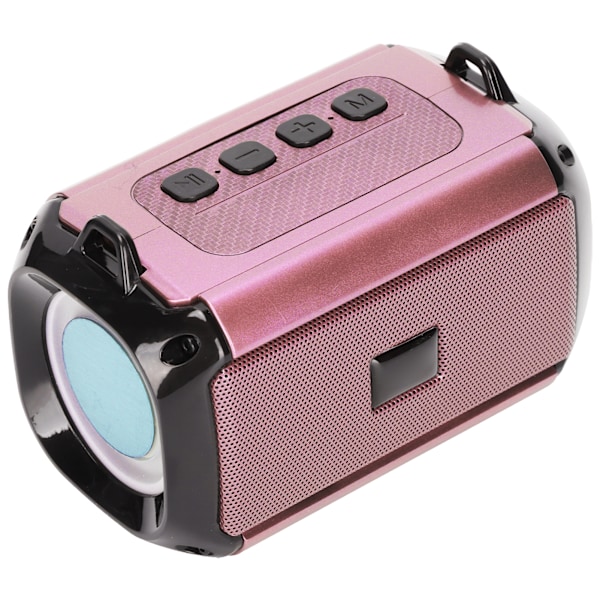 Trådlös Högtalare 360° Stereo Brusreducering Portabel Bluetooth-högtalare med Laddningskabel Rosa