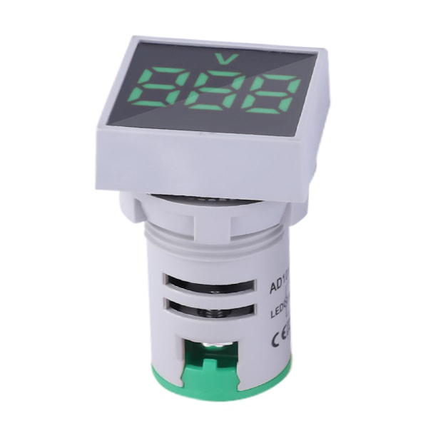 AC20-500V LED-indikatorlys Mini Digital LED-skjerm Voltmeter Firkantet signallampe (grønn)