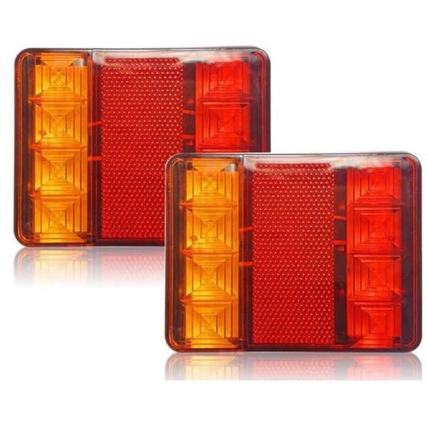 Tilhengerlys og reflekser, 2 stk 12V LED-baklys, multifunksjonelle baklys for traktor, lastebil og tilhenger