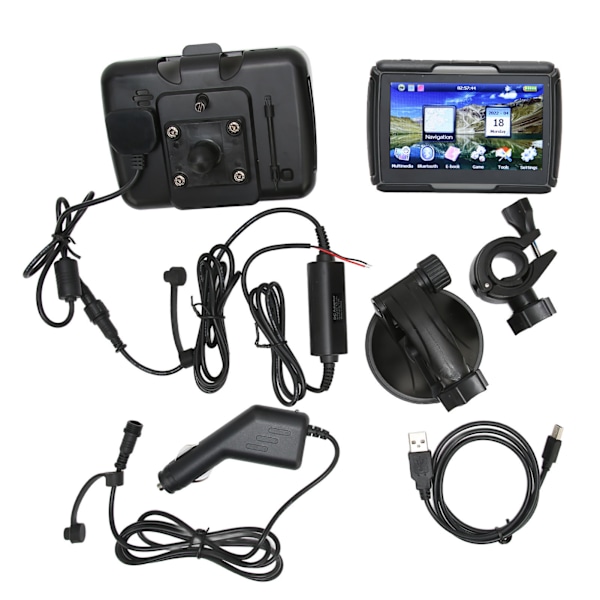 GPS Navigator System 4,3 tum Regntät GPS Lastbilsnavigator med Karta för Bil Motorcykel Cykel UK Karta