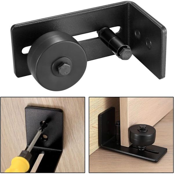 Sliding Door Guide, 8-in-1 Barn Door Guide, Adjustable Roller Guide for Door