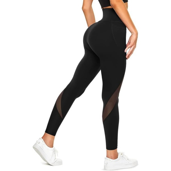1 STK yoga leggings--svarte black XL